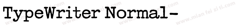 TypeWriter Normal字体转换